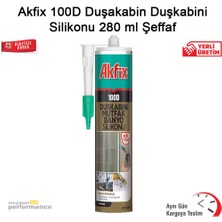 Akfix 100D Duşakabin Duşkabini Silikonu 280 ml Şeffaf