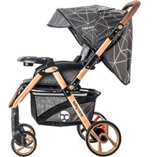 Baby Care 55 Maxi Pro Çift Yönlü Bebek Arabası Gold Siyah