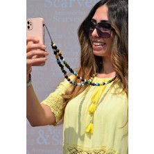 Sacce Scarves&Accessories Çok Renkli Uzun Telefon Ipi Serenay Charm Pastel