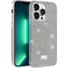 Buff iPhone 13 Pro Max Diamond Series Kılıf Light Silver