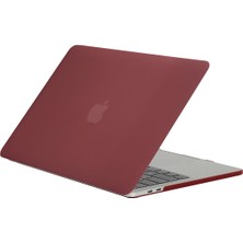 Blogy MacBook Pro 16.2 Inç Crystal Fit Kılıf Wine Red