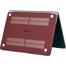 Blogy MacBook Pro 16.2 Inç Crystal Fit Kılıf Wine Red