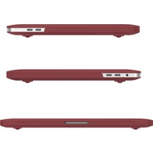 Blogy MacBook Pro 16.2 Inç Crystal Fit Kılıf Wine Red