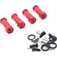 Metal Tekerlek Hex Hubs Tahrik Adaptörü 12MM Wltoys Için 12428 1/12 Rc Araba Kamyon Kırmızı (Yurt Dışından)