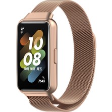 Huawei Band 7 Gül Altın Milan Manyetik Saat Band (Yurt Dışından)