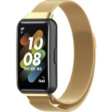 Huawei Band 7 Gold Için Milan Manyetik Saat Bandı (Yurt Dışından)