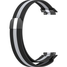 Huawei Band 7 Black+Gray Için Milan Manyetik Saat Band (Yurt Dışından)
