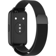 Huawei Band 7/7 Nfc Black Için Milan Metal Manyetik Izleme Bandı (Yurt Dışından)