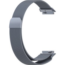 Huawei Band 7/7 Nfc Gray Için Milan Metal Manyetik Izleme Bandı (Yurt Dışından)