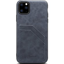 VShop Iphone 11 Pro Max Gray Için Kart Yuvaları Pu+Tpu Kılıfı (Yurt Dışından)