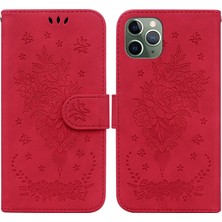 VShop Iphone 11 Pro Max Red Için Deri Telefon Kılıfı (Yurt Dışından)