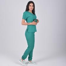 Nur Medikal Giyim Ameliyathane Yeşili  Likralı Jogger Alt Üst Takım