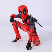 FIY Cosplay Deadpool Bodysuit Cadılar Bayramı Kostüm Çocuk Cosplay Kostüm Sırt Çantası ile Set  (Yurt Dışından)