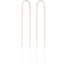 Adal Silver Gümüş Rose Zincir Küpe