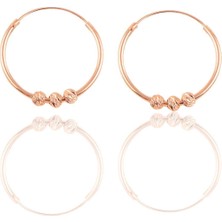 Adal Silver Gümüş Rose Dorikalı Halka Küpe