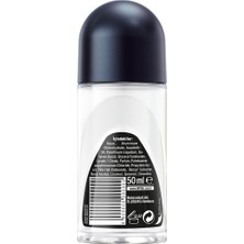 NIVEA Men Erkek Roll On Deodorant Black&White Invisible Güçlü Etki 50ml; Ter ve Ter Kokusuna Karşı 48 Saat Anti-perspirant ; İz Bırakmayan Formül