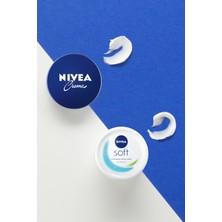 NIVEA Soft Krem 200ml , Nemlendirici Bakım Kremi, Yüz, Vücut, El, Jojoba Yağı ve E Vitamini ile Cilt Bakımı, Anında Emilen Hafif Formül, Tüm Ciltler için