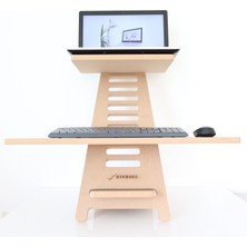 Hanwood Ayakta Çalışma Standı - Laptop Standı - Notebook Standı - Ahşap - AGBS