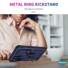 Microsonic Oppo A16 Kılıf Military Ring Holder Kırmızı