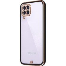 Microsonic Samsung Galaxy M12 Kılıf Laser Plated Soft Siyah