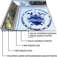 Linacci Ayna Çerçeveli Dörtlü Tablo Poster Seti
