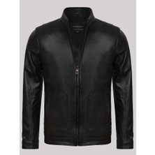 Derimont Deri Siyah Erkek Neymar Deri Ceket