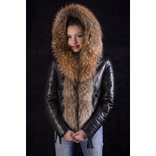 Derimont Deri Kemerli Siyah Deri Mont