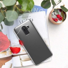 Canpay Samsung Galaxy J8 Uyumlu Kılıf Case, Soft, Transparent, Şeffaf Ultra Esnek Ince Silikon