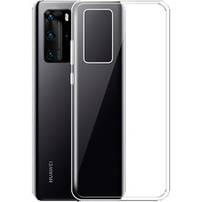 Canpay Huawei P40 Uyumlu Kılıf Case, Soft, Transparent, Şeffaf Ultra Esnek Ince Silikon