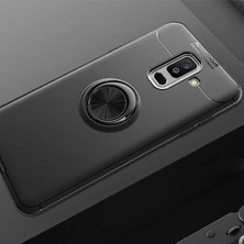 Canpay Samsung Galaxy A6 Plus 2018 Uyumlu Kılıf Standlı Manyetik Yüzüklü Esnek Yumuşak Silikon Case