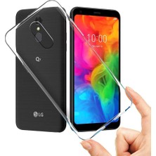 Canpay Lg Q7 Uyumlu Kılıf Case, Soft, Transparent, Şeffaf Ultra Esnek Ince Silikon