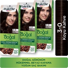 Palette Kalıcı Doğal Renkler Saç Boyası 3-0 Koyu Kakao   x 3 Adet