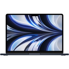 Apple MacBook Air M2 Çip 8GB 512GB SSD macOS 13" Taşınabilir Bilgisayar Gece Yarısı MLY43TU/A