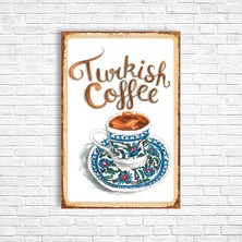 Trend Poster Turkish Coffee Retro Ahşap Poster