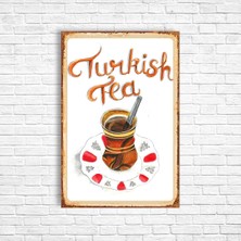 Trend Poster Turkish Tea Retro Ahşap Poster