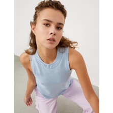 Xint Bisiklet Yaka Pamuklu Regular Fit Kolsuz Triko Bluz