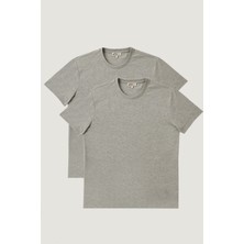 Altınyıldız Classics Slim Fit Bisiklet Yaka 2'li Düz Tişört Paketi