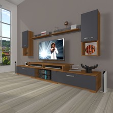 Decoraktiv Flex 5DA130 Mdf Tv Ünitesi Tv Sehpası - Ceviz - Antrasit