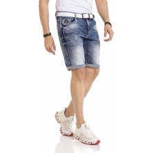 Cipo & Baxx CK266 Basic Mavi Kot Şort