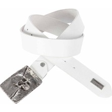 Cipo & Baxx Cipo&Baxx CG170 Kurukafa Silüet Beyaz Deri Kemer