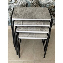 Aslan Store Metal Zigon Sehpa Orta Sehpa Yan Sehpa Metal 4'lü