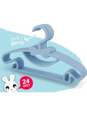 Morpanya 24 Adet  Bebek Elbise Askısı Fiyonklu Kelebek Bebek Çocuk Kıyafet Askısı SW024