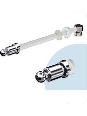 OKÇU KARDEŞLER YAPI MARKET Asma Klozet Esnek Taharet Çubuğu Krom Uçlu Dirsekli 20 Cm