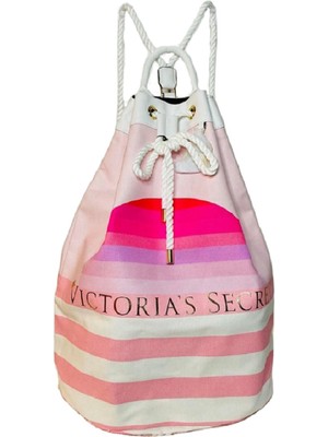 Victoria's Secret Kadın Pembe Büzgü Kapatmalı Sırt Çantası