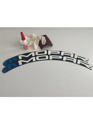 Kom Mopar Beyaz Kalıcı Lastik Yazısı Mopar Sticker 8 Kit