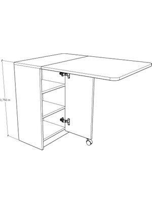 Asra Trend Katlanır Mutfak Masası Asra Trend Km-20