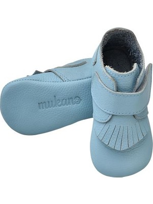 Mukano Deri Anatomik Taban Ilk Adım Ayakkabısı Bebe MAVISI-MKN.0030