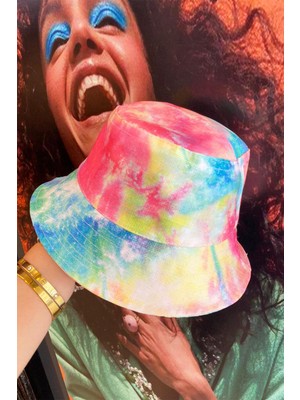 Bahels Rainbow Desen Kova Şapka Balıkçı Şapka Bucket Hat