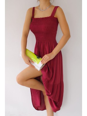 Rengamoda Gipeli Askılı Kat Elbise Dokuma Viskon Kumaş (135CM)