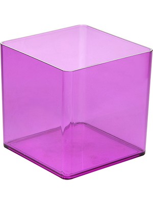 Melkan Home Küp Saksı 2,8 Litre 15 cm Şeffaf Kristal Saksı & Şeffaf Saksı